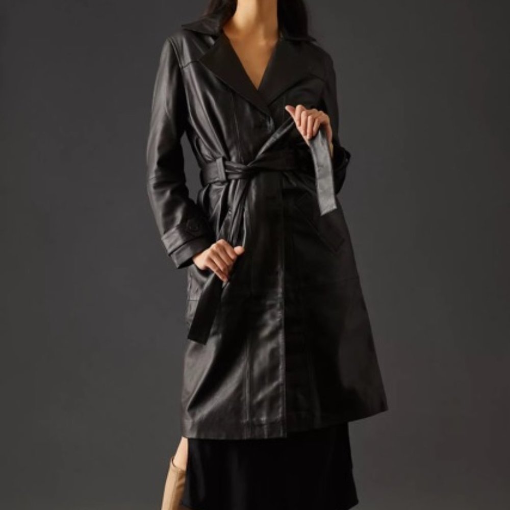 Deadwood Studios Terra Leather Coat in Black